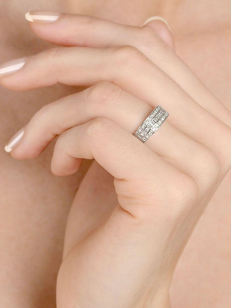 The Diamond Store 9K White Gold Diamond Eternity Ring 0.22ct (British brand)