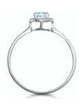 The Diamond Store Aquamarine Stellato Ring 9K White Gold (British brand)