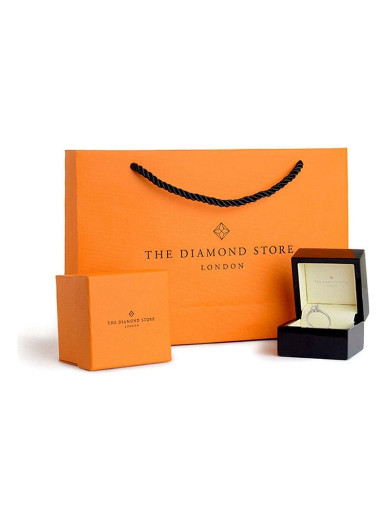 The Diamond Store yellow gold ring with amethyst and diamonds 14mm width, imported from the UK