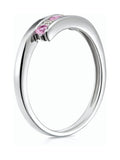 The Diamond Store pink sapphire and diamond ring in 9K white gold, UK version