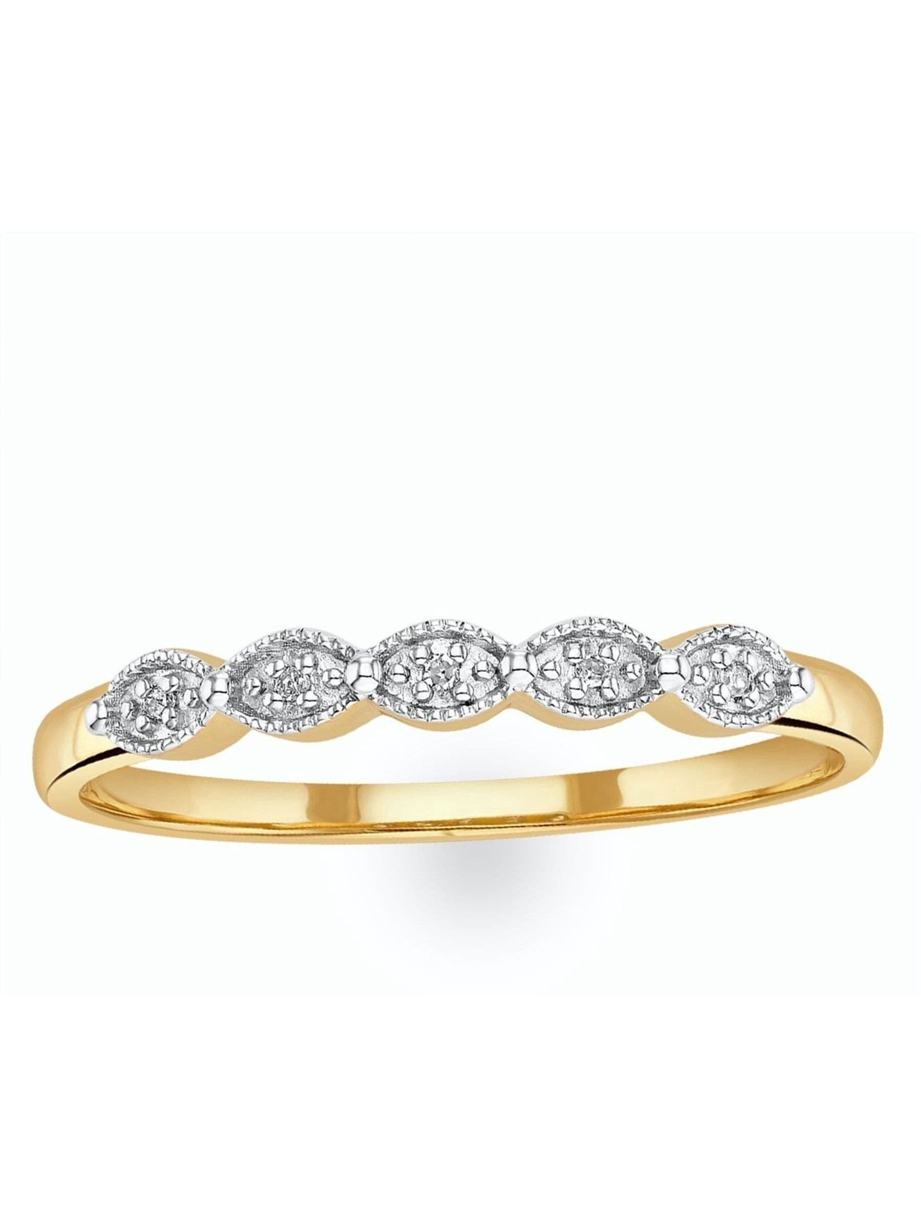 The Diamond Store Diamond Ring Half Eternity 0.02ct (British brand)