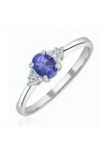 Diamond Store blue tanzanite diamond ring 0.35ct, imported from the UK