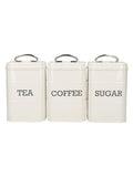 Kitchencraft cream vintage-style storage canisters 3-piece set, UK version