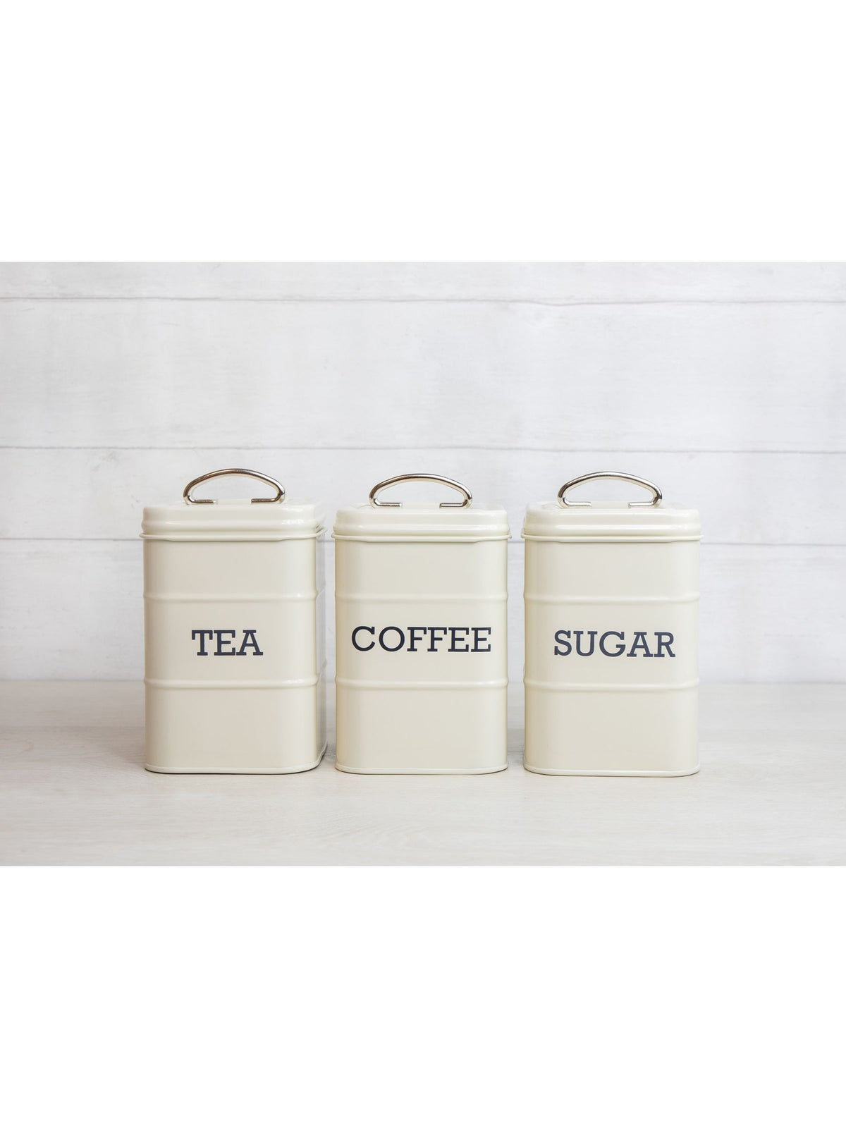Kitchencraft cream vintage-style storage canisters 3-piece set, UK version