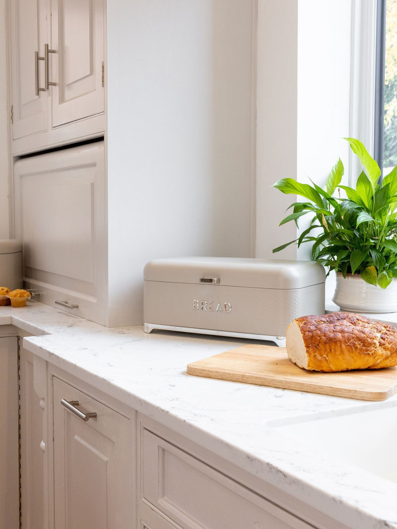 Kitchencraft Cream Textured Bread Bin Sleek Storage