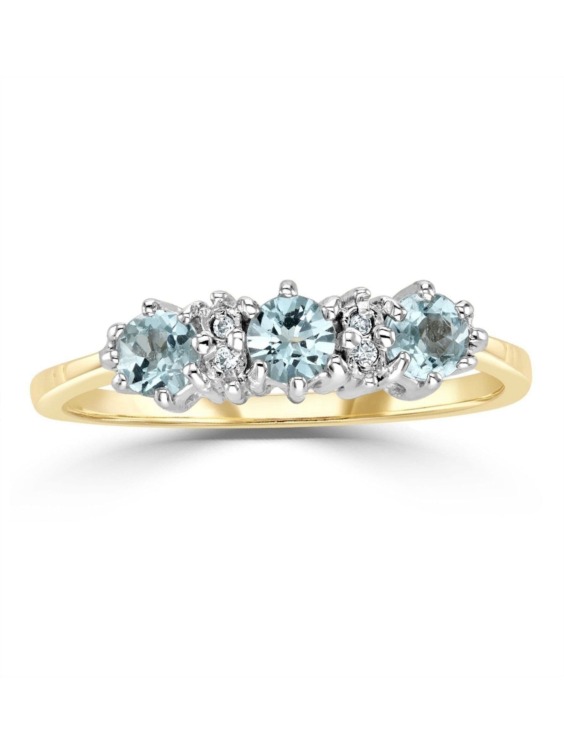 The Diamond Store blue topaz ring 9K gold 0.51 ct (British brand)