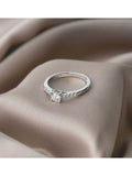 The Diamond Store 9K white gold lab diamond engagement ring 0.25ct (British brand)
