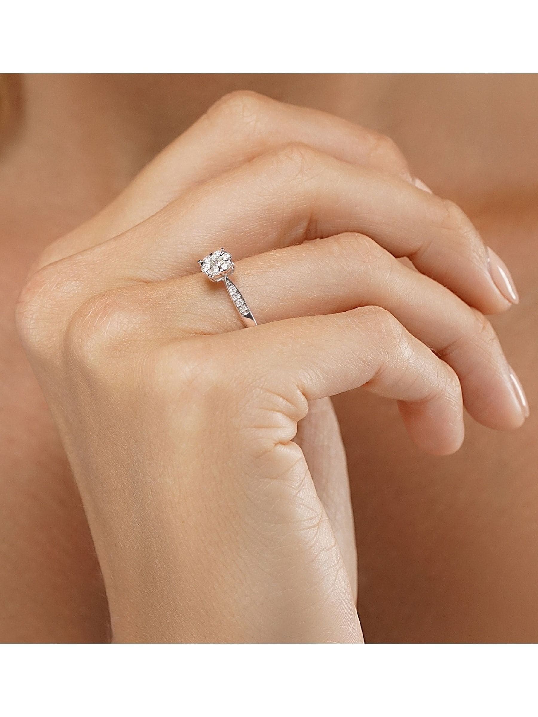 The Diamond Store lab diamond ring 9K yellow gold 0.25ct (British brand)