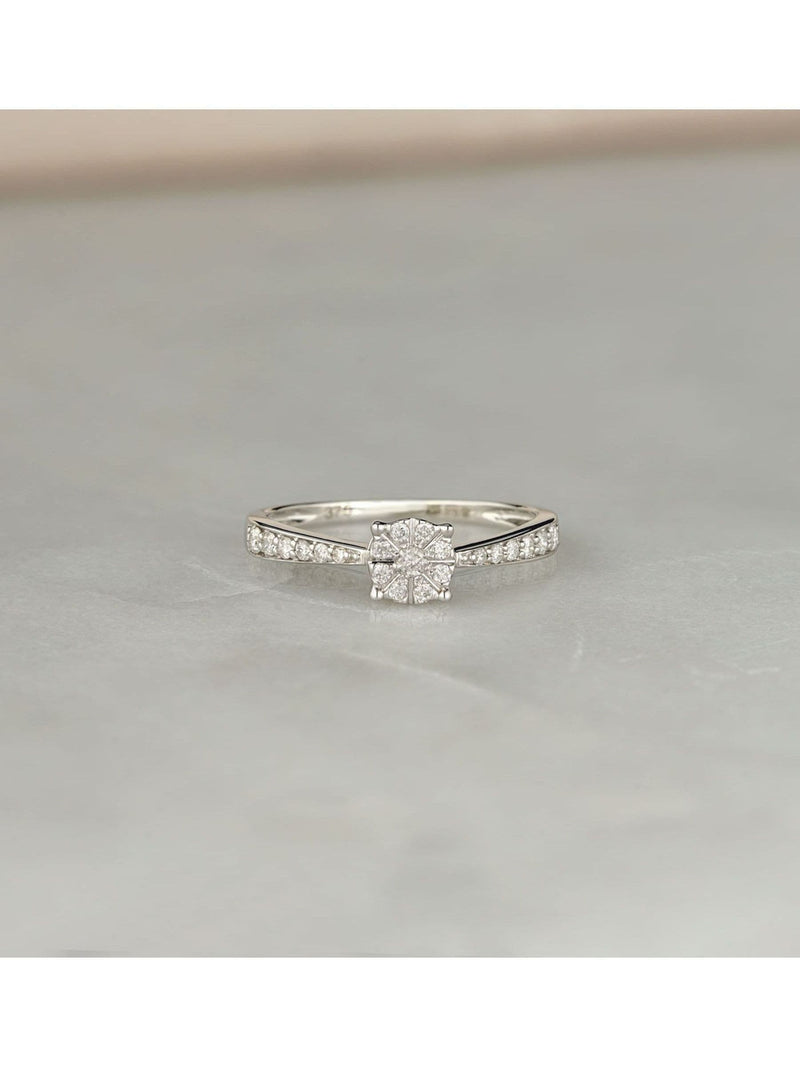 The Diamond Store Masami pave set diamond ring 0.20ct (British brand)