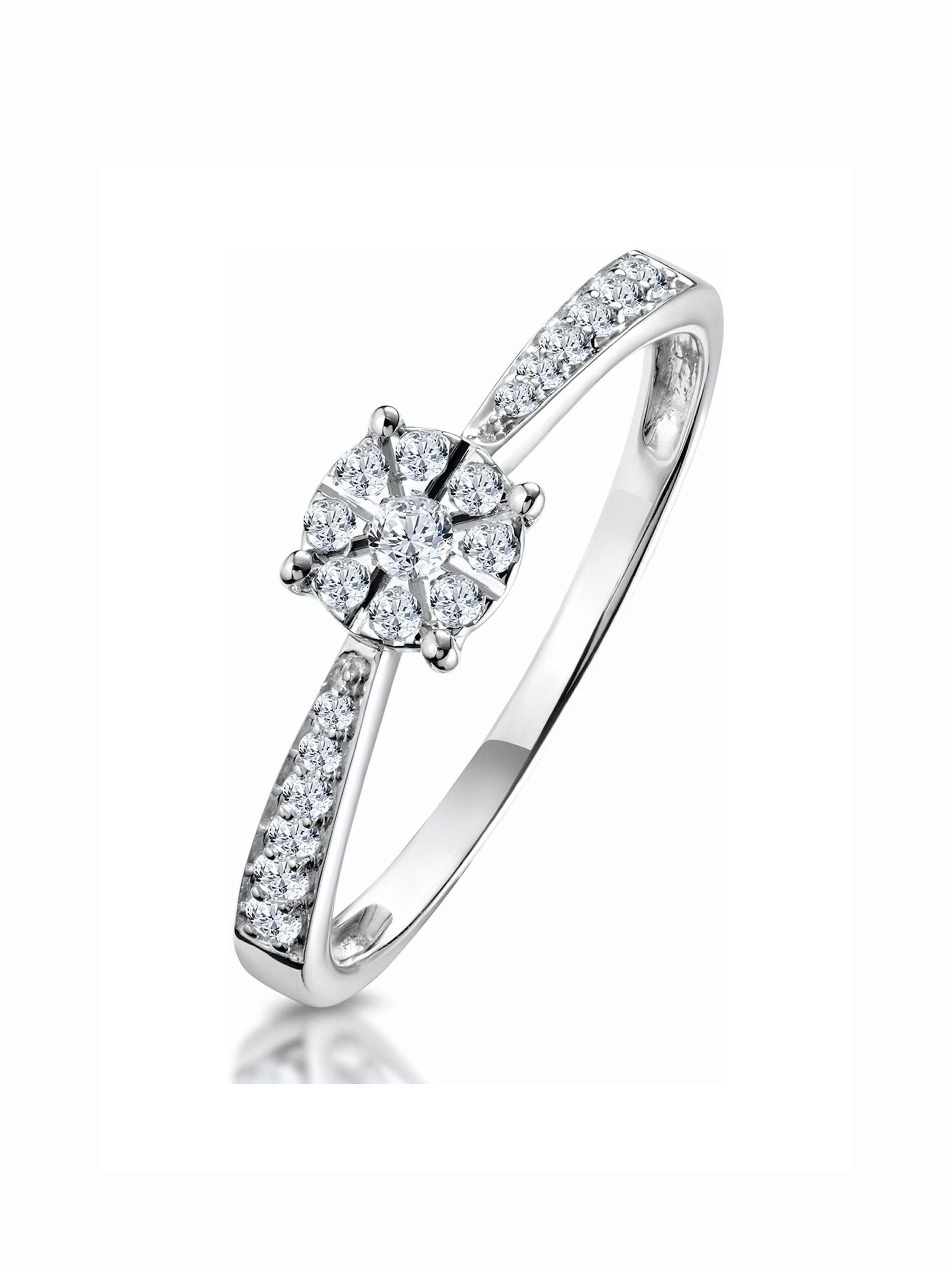 The Diamond Store Masami pave set diamond ring 0.20ct (British brand)