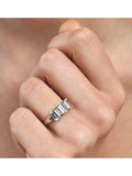 The Diamond Store 9K white gold aquamarine and diamond ring 1.65CT, imported from the UK
