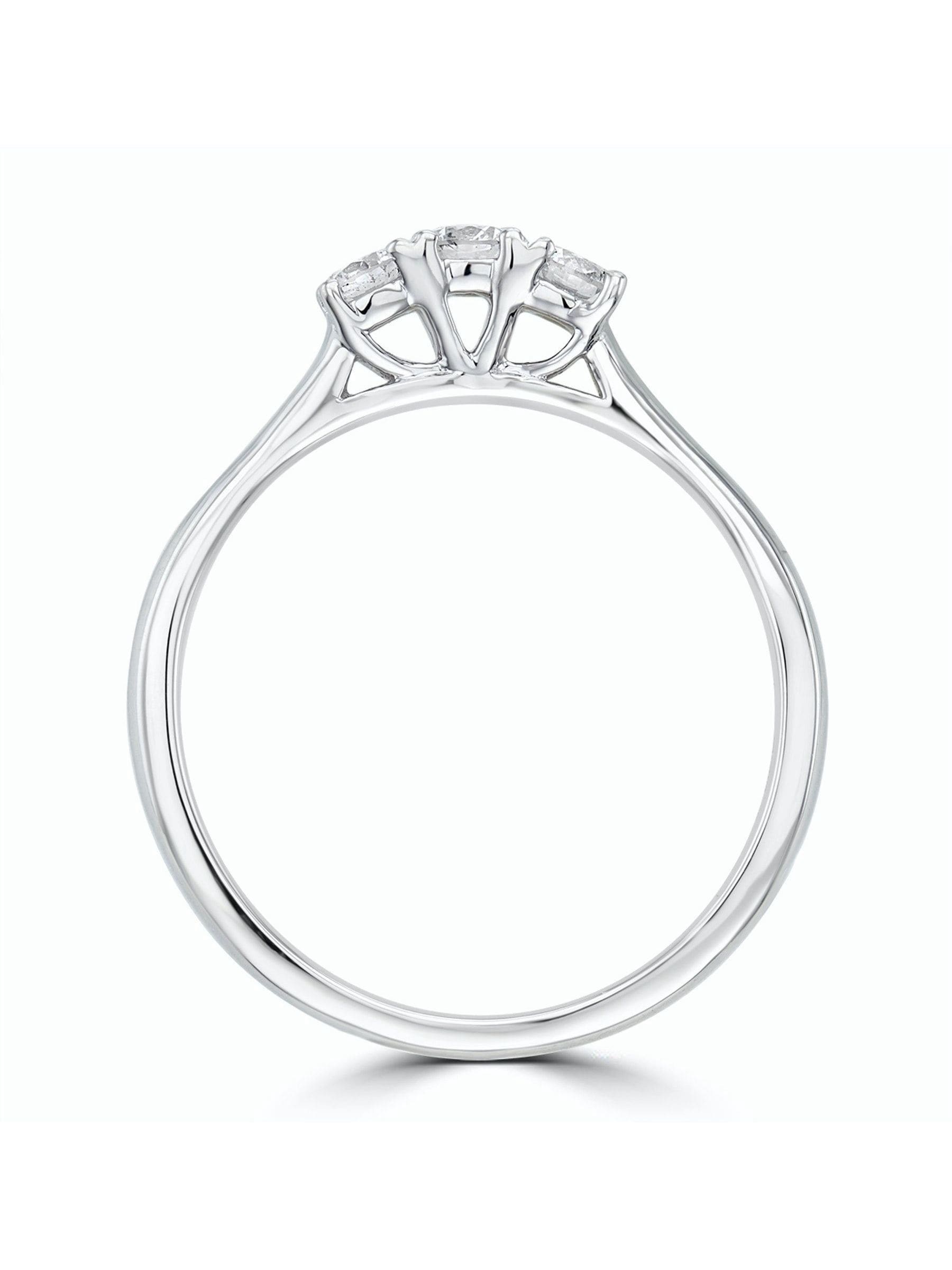 The Diamond Store white gold lab diamond ring (British brand)