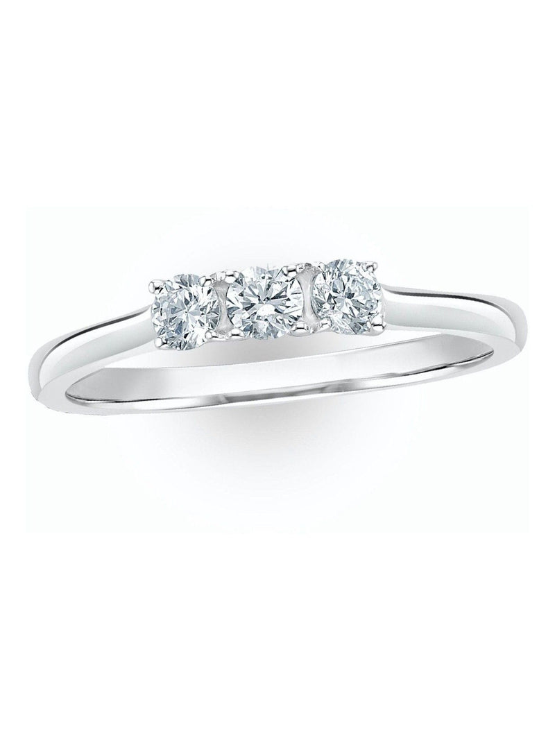 The Diamond Store white gold lab diamond ring (British brand)