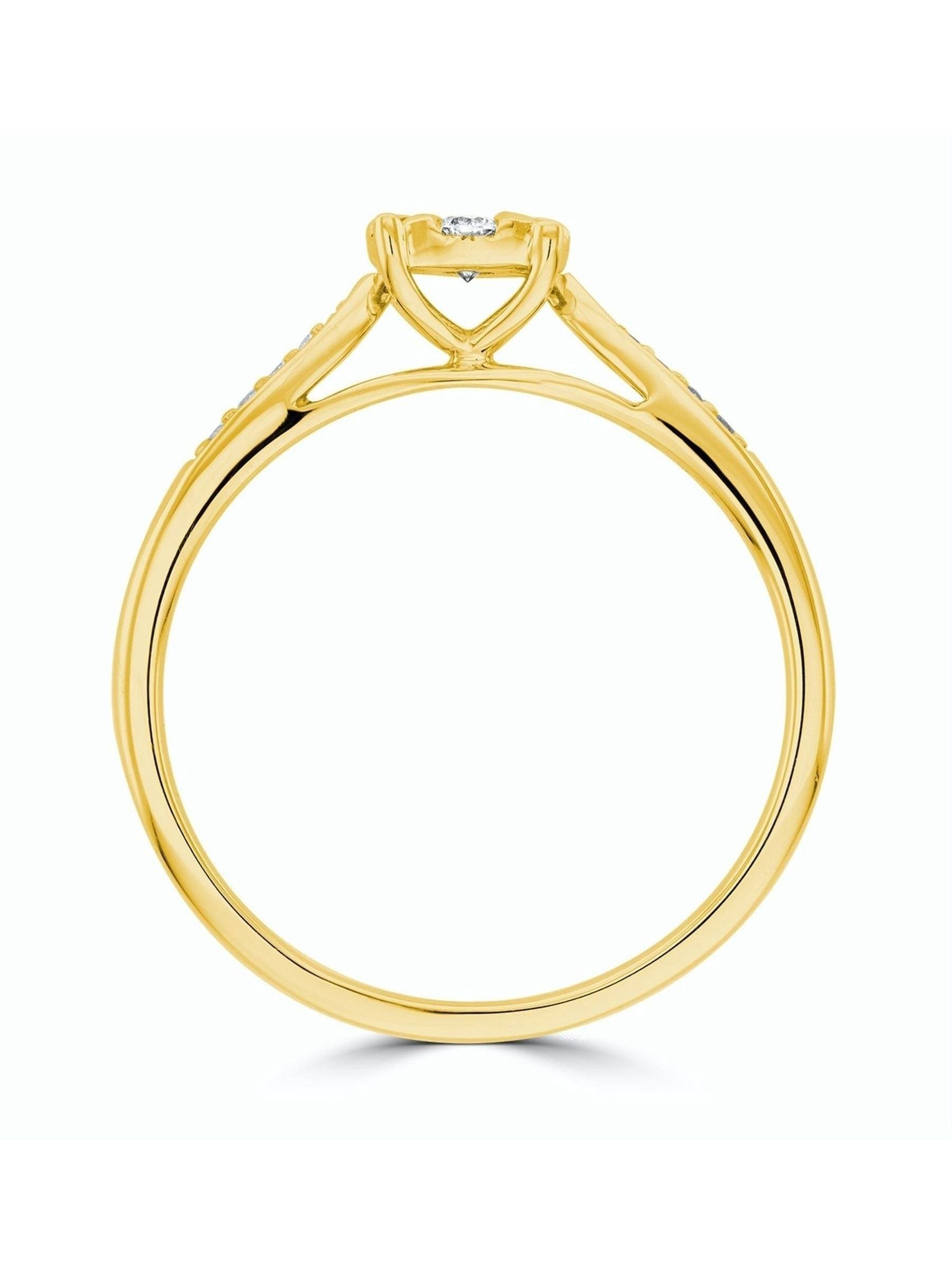 The Diamond Store lab diamond ring 9K yellow gold 0.25ct (British brand)