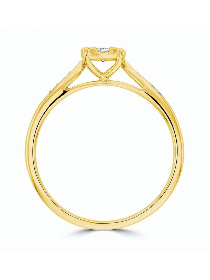 The Diamond Store lab diamond ring 9K yellow gold 0.25ct (British brand)