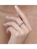 The Diamond Store 9K White Gold crossover ring (British brand)