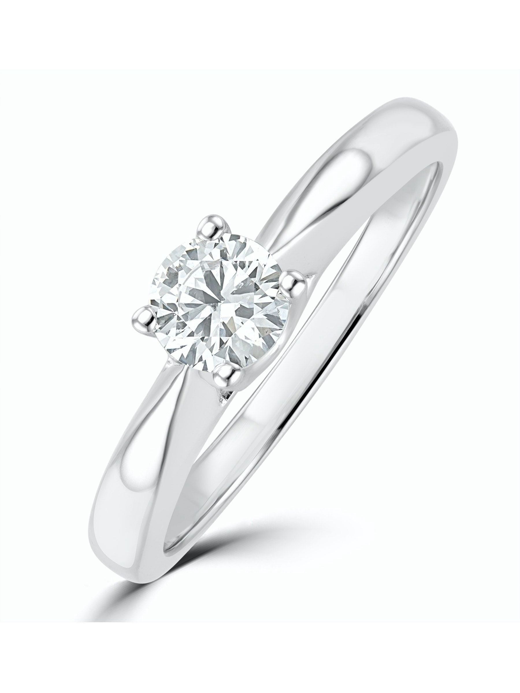 The Diamond Store 9K white gold engagement ring 0.33ct - British product
