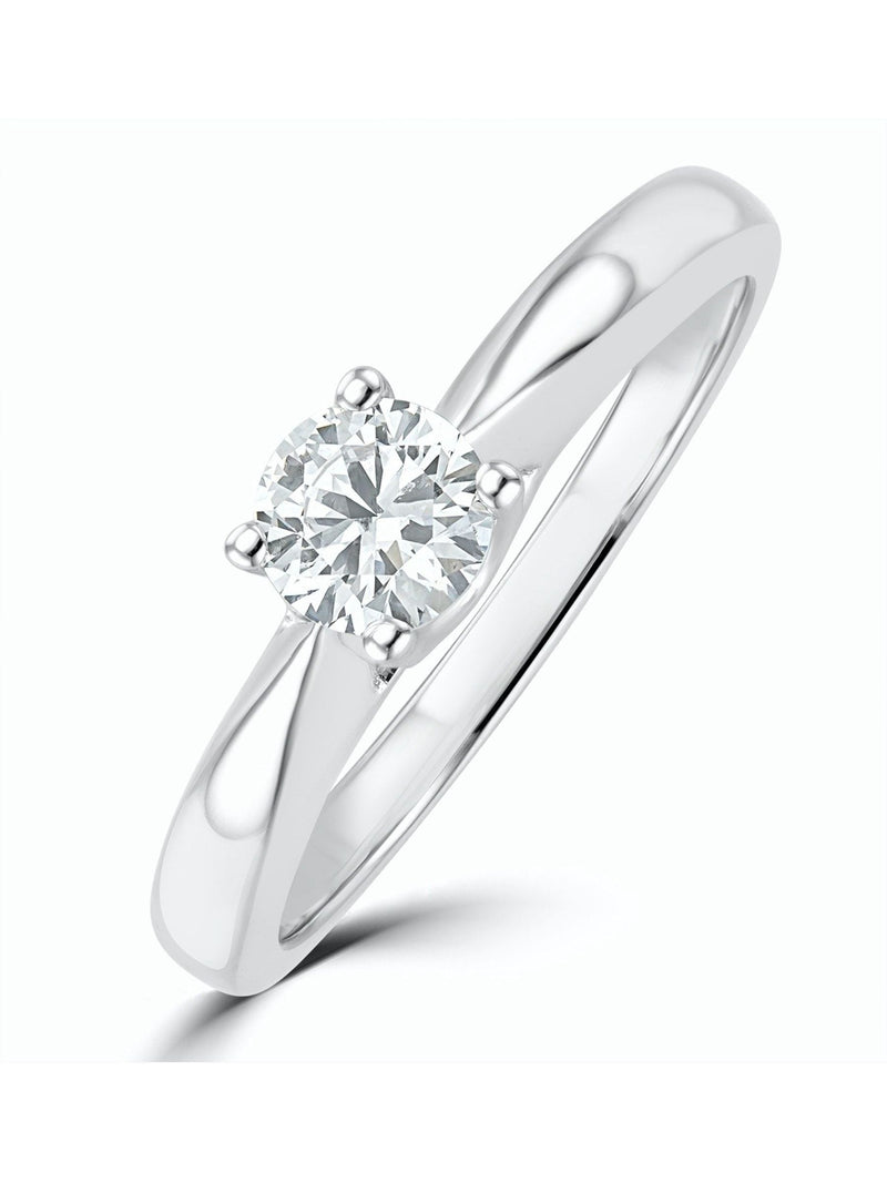 The Diamond Store 9K white gold engagement ring 0.33ct - British product