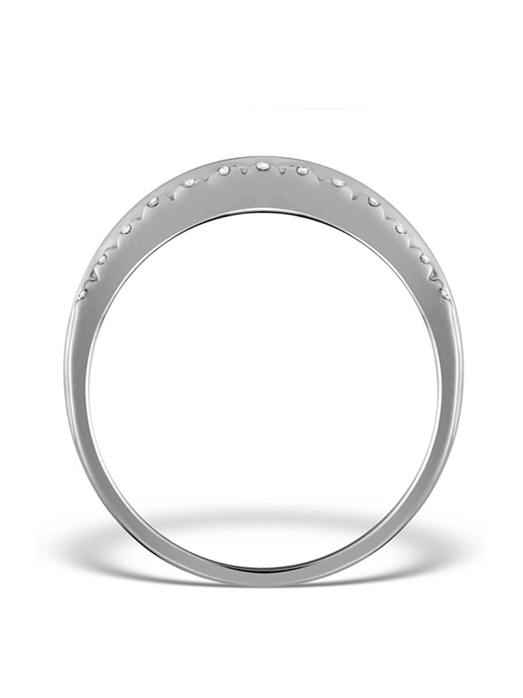 The Diamond Store white gold emerald diamond eternity ring - British product