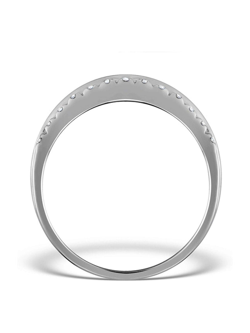 The Diamond Store white gold emerald diamond eternity ring - British product