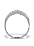 The Diamond Store white gold emerald diamond eternity ring - British product