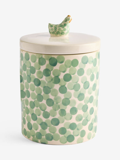 برطمان بسكويت دجاج Sage Green Pat بتصميم مرسوم يدويًا 22 سم