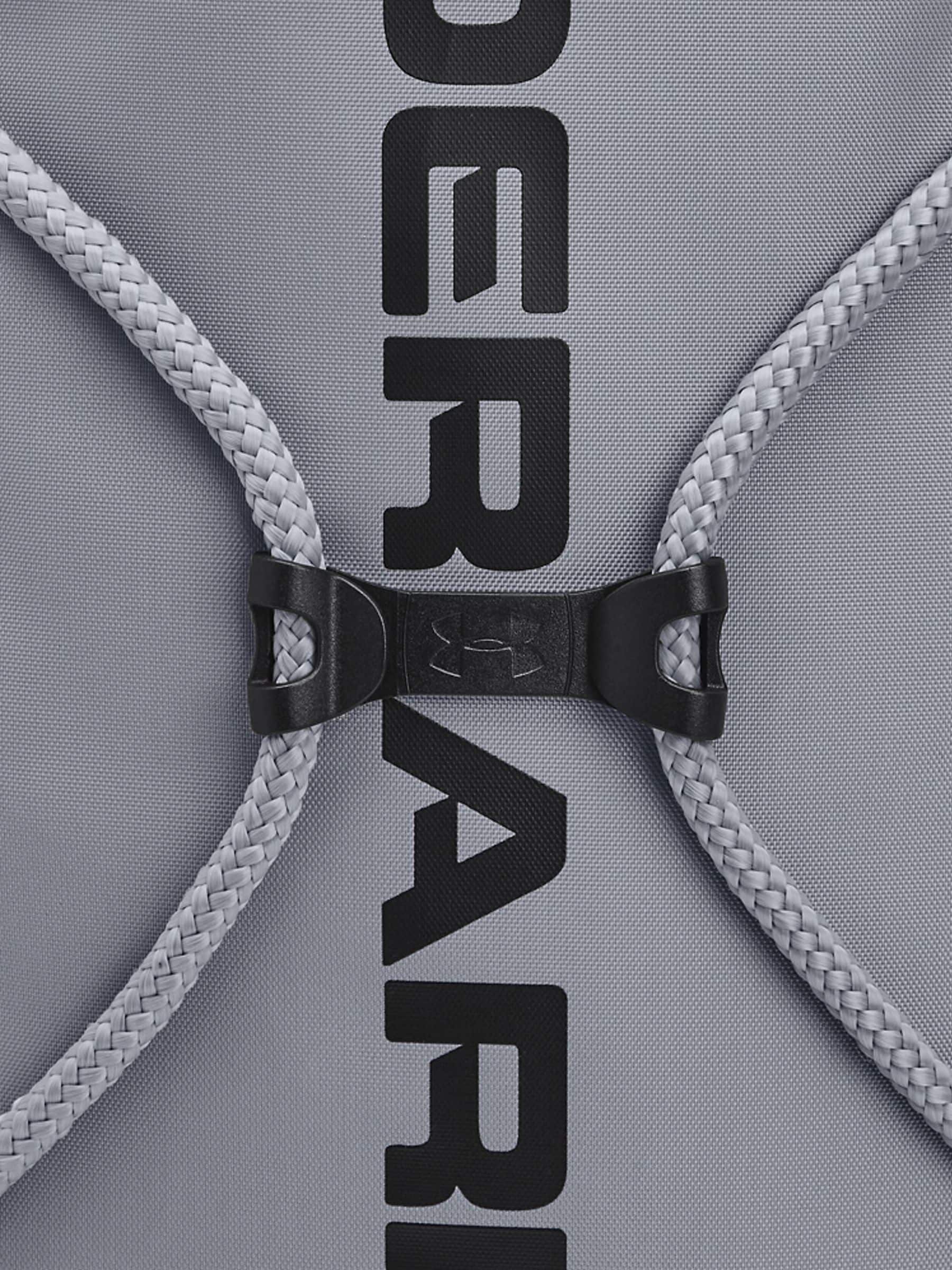 Under Armour Ozsee sackpack bag in black and grey, UK version