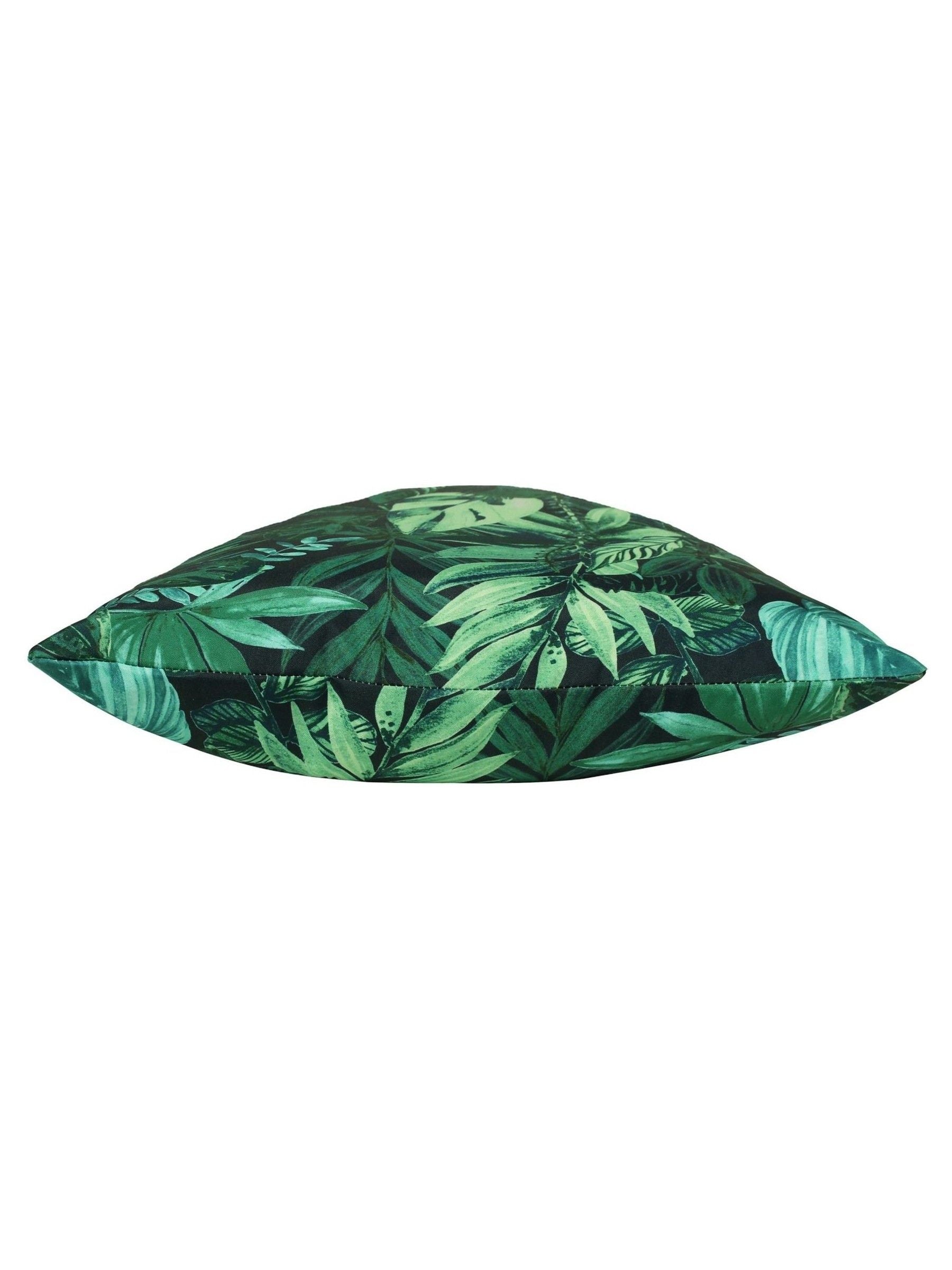 Furn green psychedelic jungle outdoor polyester cushion 43cm, UK version