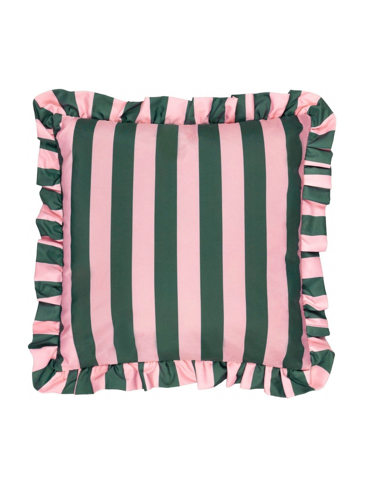 Furn Palm Royale Stripe Ruffle cushion - British product