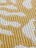 Furn Mustard Tocorico outdoor rug reversible leaf pattern (British brand)