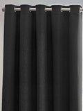 Furn Black Dawn Textured Blackout Eyelet Curtains