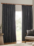 Yard Charcoal Grey Heavy Chenille Lined Pencil Pleat Curtains