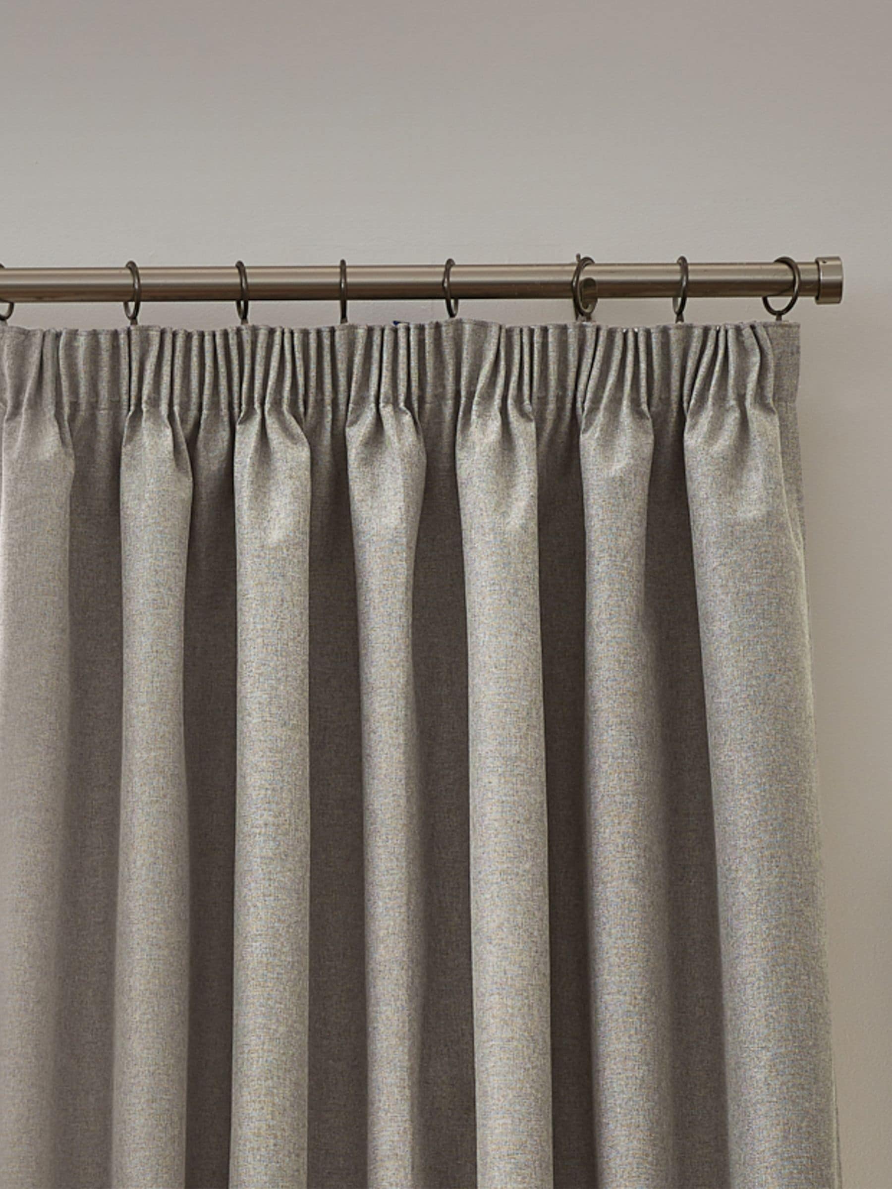 Furn Linen Dawn Textured Blackout Pencil Pleat Curtains