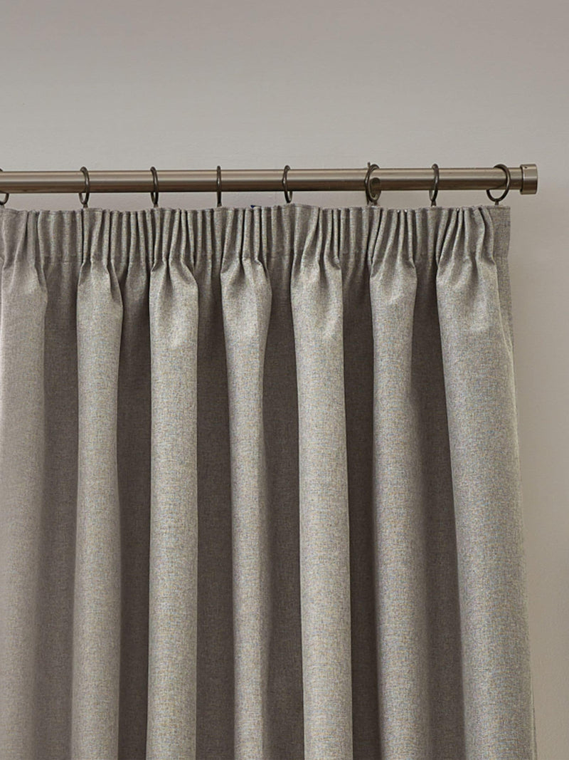 Furn Linen Dawn Textured Blackout Pencil Pleat Curtains