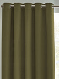 Furn Olive Green Dawn Textured Blackout Eyelet Curtains