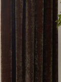 Yard brown chenille pencil pleat curtains, imported from the UK