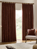 Yard Nutmeg Brown Heavy Chenille Lined Pencil Pleat Curtains