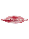 Wylder Pink Millie ruffle striped outdoor cushion 50x50cm, UK version