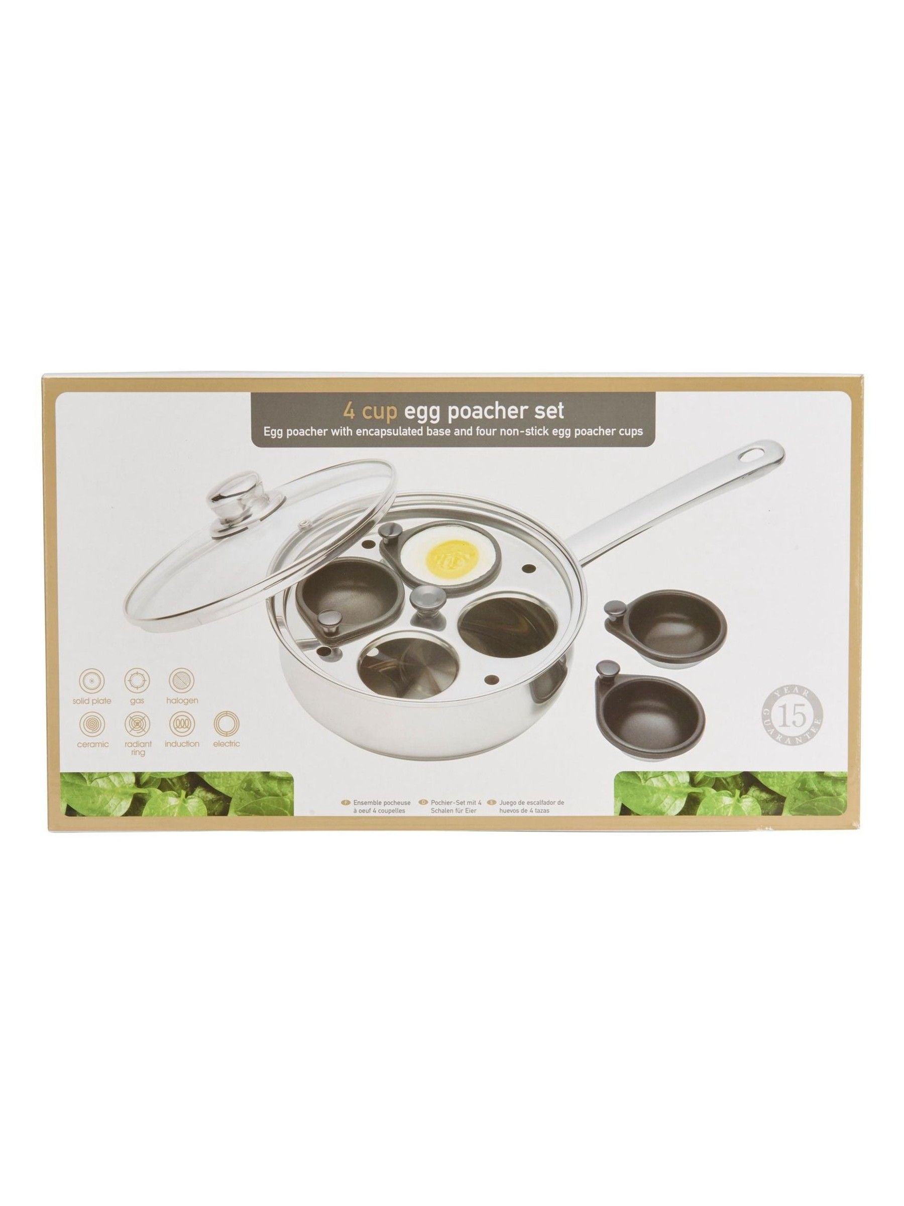 Kitchencraft 4 egg poacher pan - British product