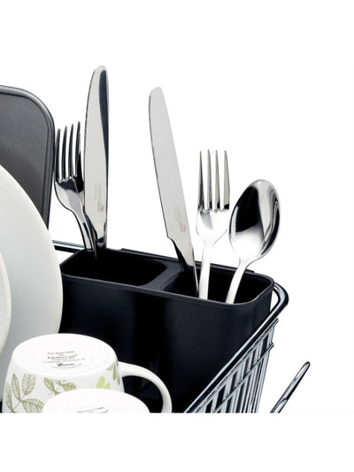 Next Kitchencraft assortert krom metall oppvaskstativ med dryppbrett Husholdnings oppvaskstativ - Kjøp online hos McGrocer
