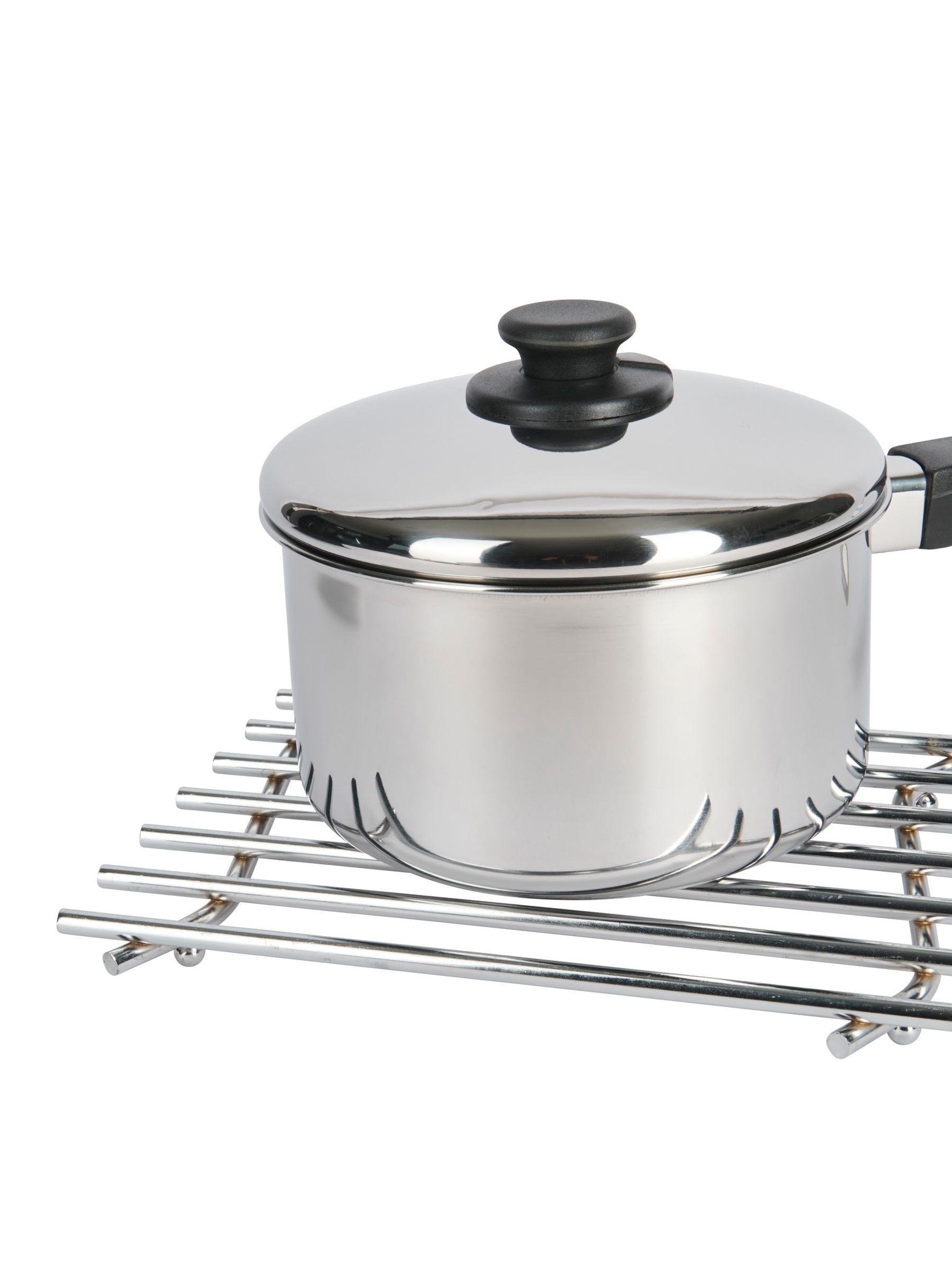 KitchenCraft silver extra-deep medium induction saucepan with lid - British product