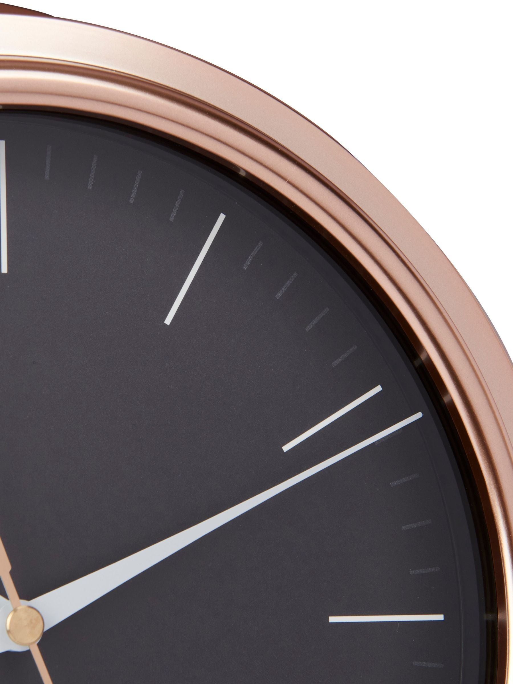KitchenCraft copper-effect wall clock 24cm, UK version