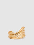 Reiss gold tone Florence fluid sculpted cuff bracelet, imported from the UK