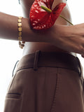 Reiss gold tone Millie molten square bracelet, imported from the UK