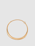 Reiss gold tone poppy polished curve choker, imported from the UK