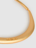 Reiss gold tone poppy polished curve choker, imported from the UK