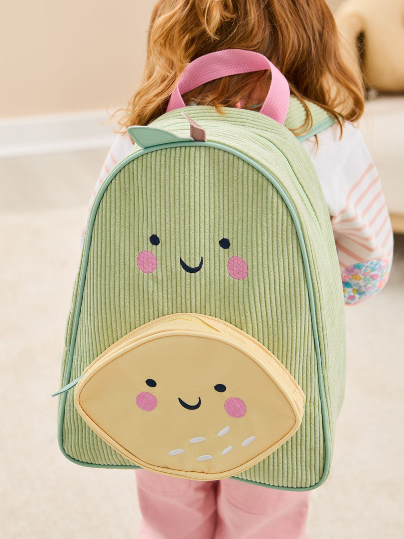 JoJo Maman Bébé pear medium backpack 3D lemon pocket (British brand)