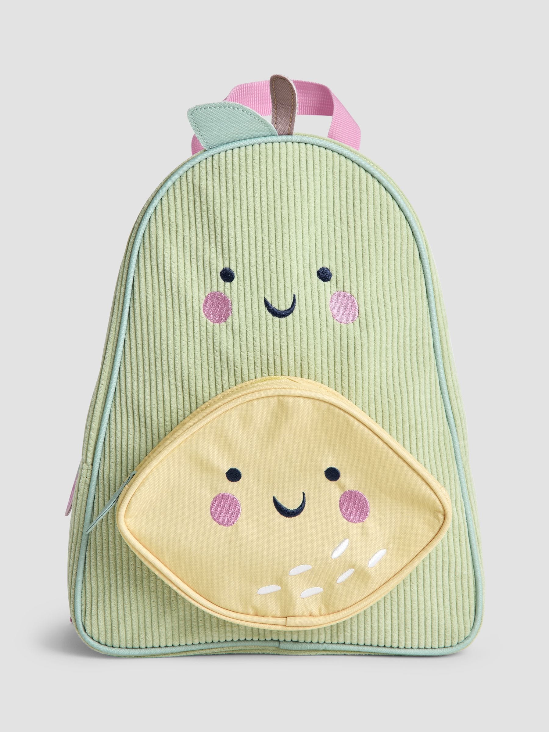 JoJo Maman Bébé pear medium backpack 3D lemon pocket (British brand)