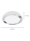 Eglo Carpi round LED ceiling light white 38.5cm (British brand)