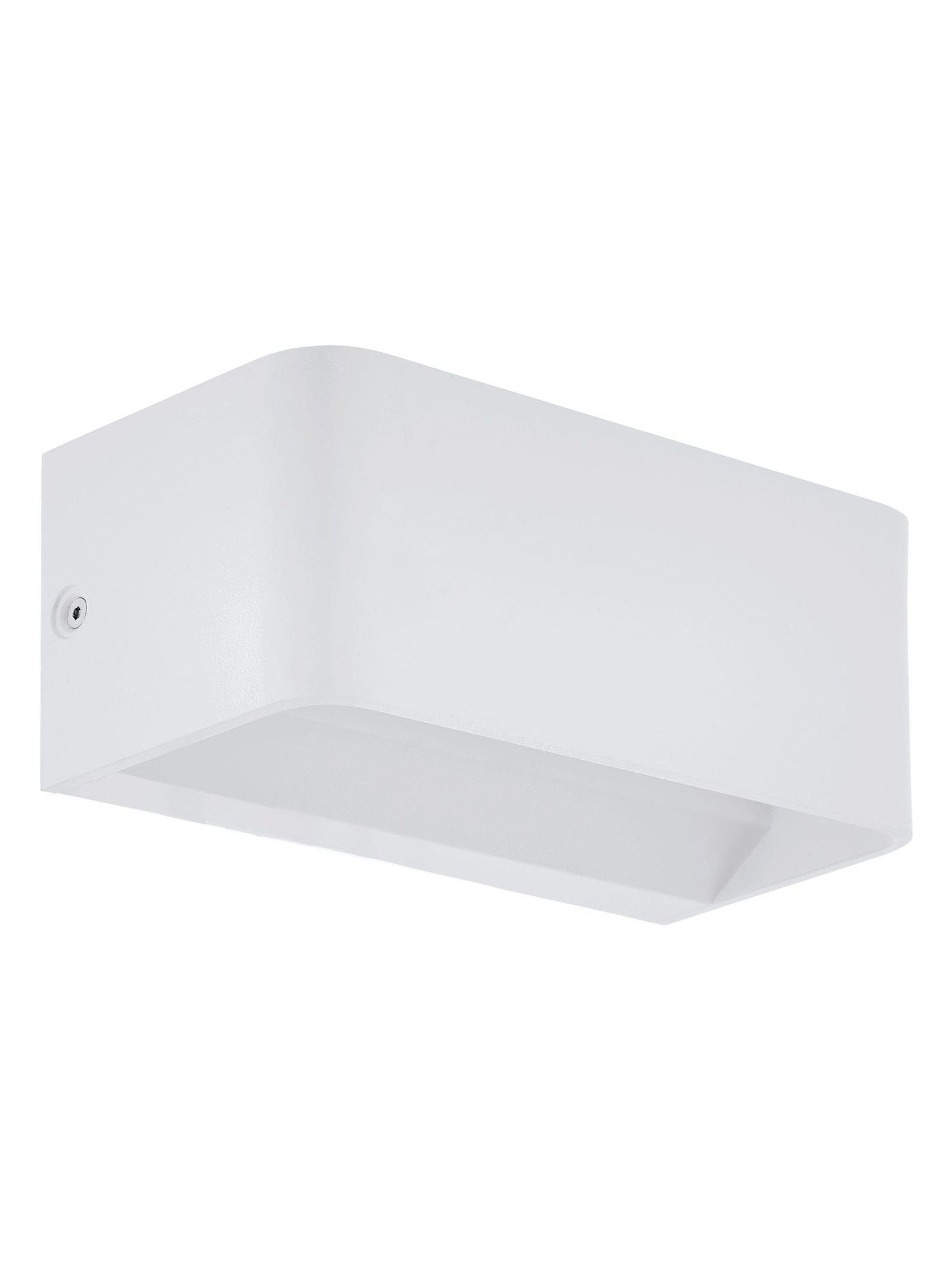 Eglo Sania white aluminium LED cube wall light - British product